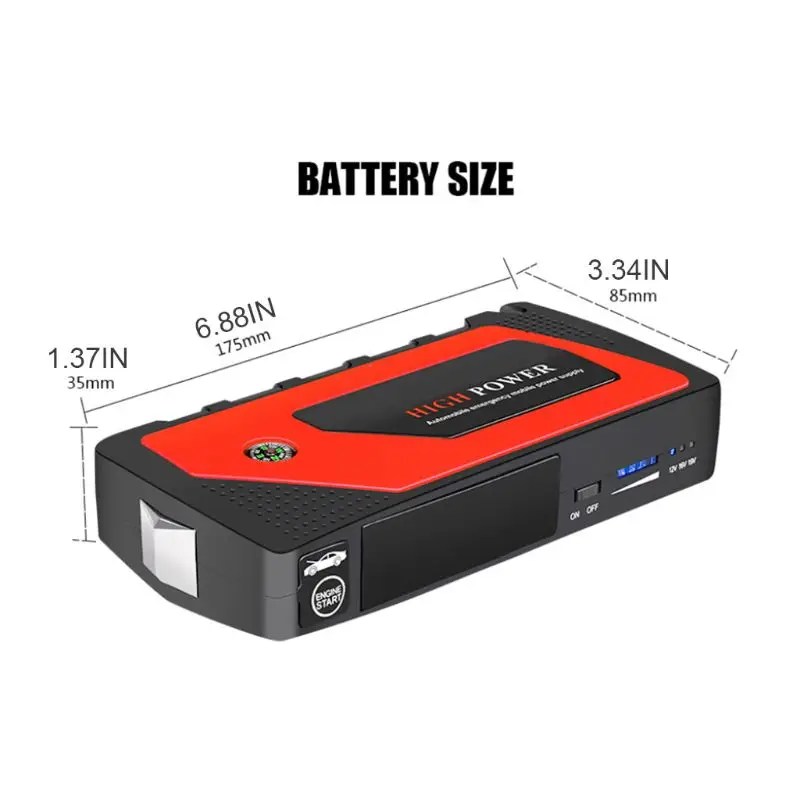 

1set 12V Automobile Emergency Start Car Jump Starter Portable USB Power Bank Voltage
