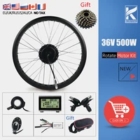 ebike fat tire 2026 4 0 wide 36v 500w rear rotate gear hub motor kit dropout 170mm for snow electric bicycle conversion kit