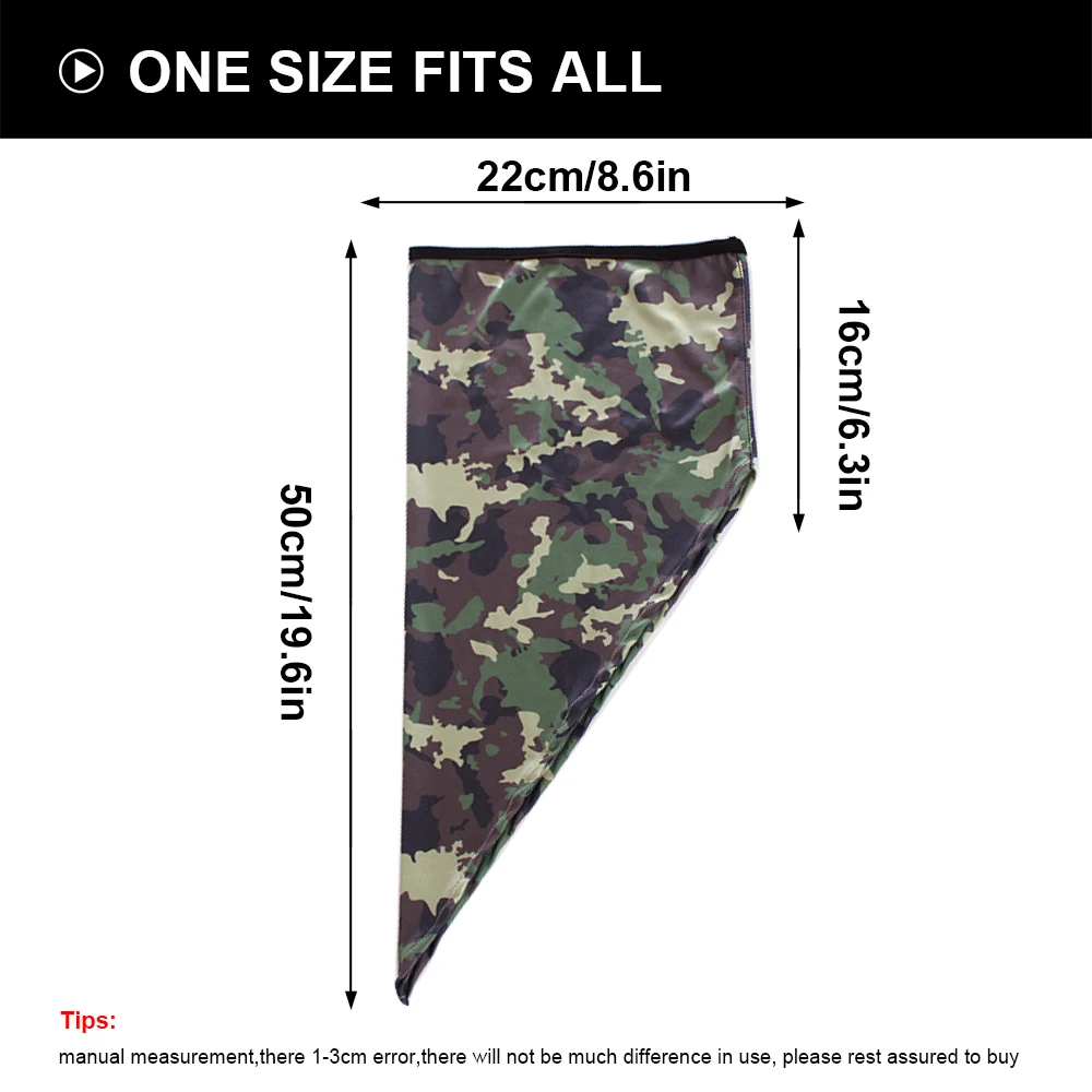 Ветрозащитная полутактическая маска треугольный шарф Спортивная армейская