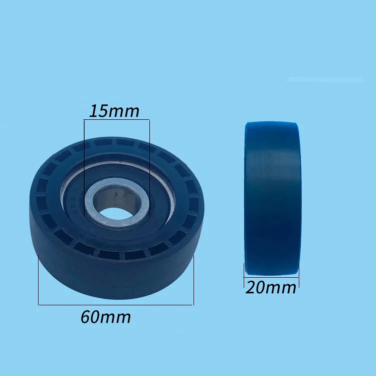 6302rs Bearing Nylon Plastic Coated Door and Window Sliding Wheel Drawer Flat Jockey Pulley Track Wheel 15*60*20
