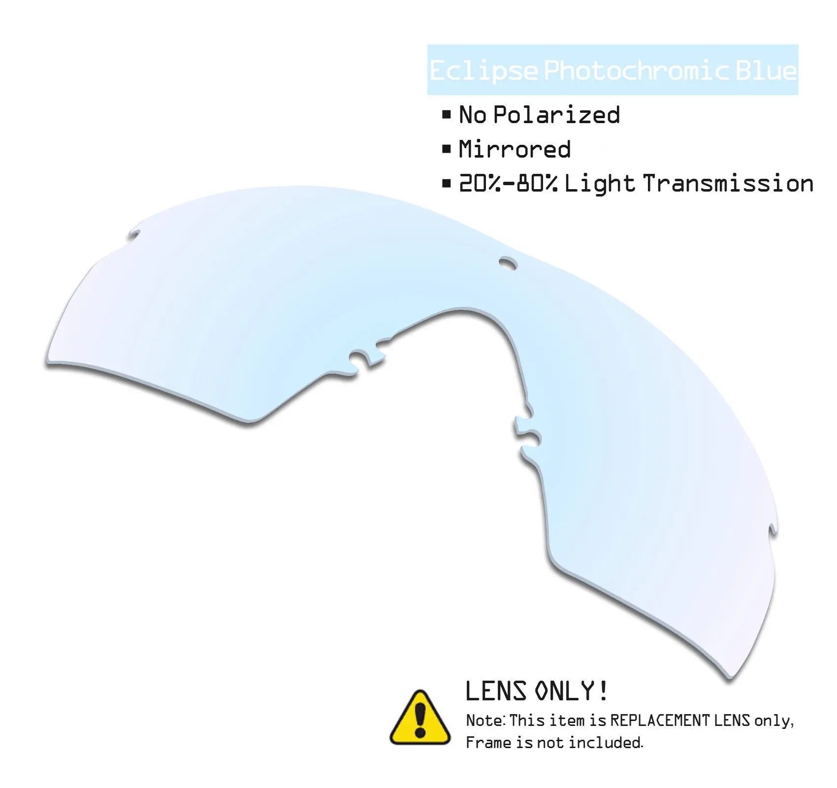 SmartVLT Sunglasses Replacement Lenses for Oakley Si M Frame 2.0 - Eclipse Blue Photochromic