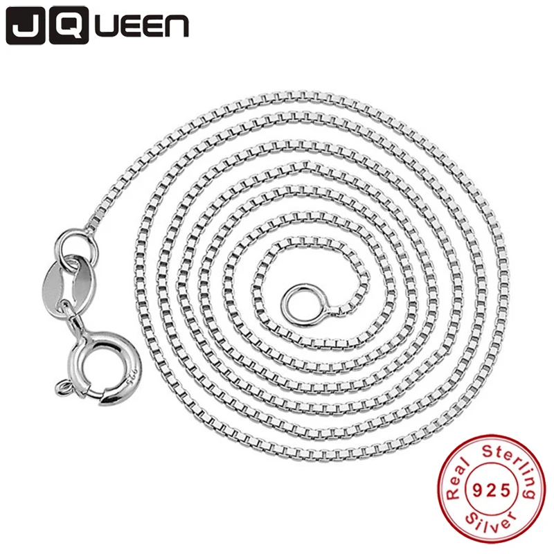 JQUEEN новое итальянское ожерелье-цепочка из чистого серебра 925 пробы 0 5 8 1 2 мм 40 см 45