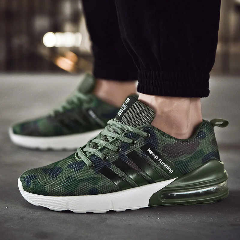 

Fashion Men Lightweight Sneakers Running Shoes Outdoor Sports Shoes Breathable Mesh Comfort Running Shoes Air Cushion Lace Up 46
