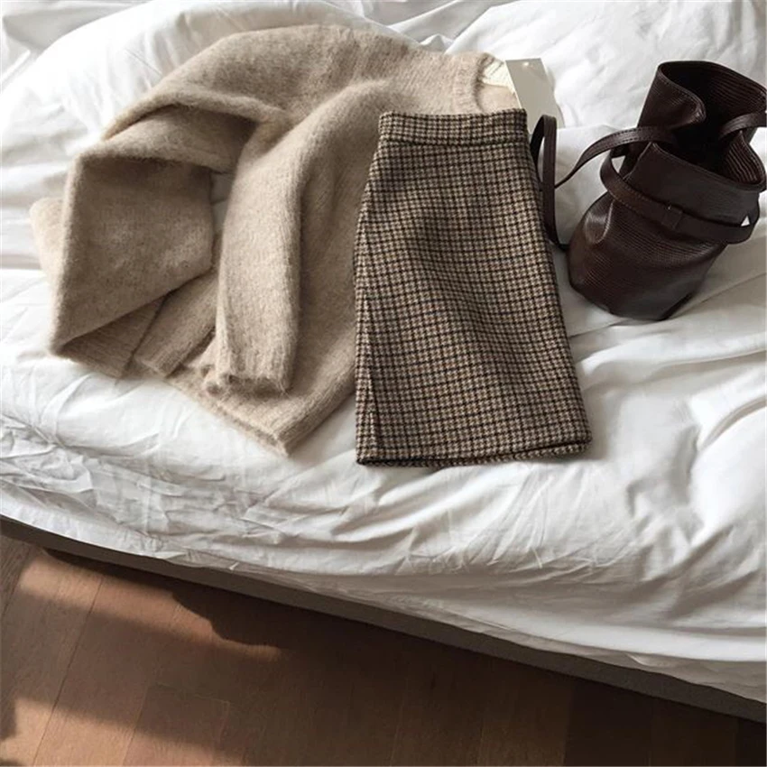 

New Winter Sweater Women Pullover Girls Tops Knitting Vintage Long Sleeve Autumn Elegant Female Knitted Outerwear Warm Sweater