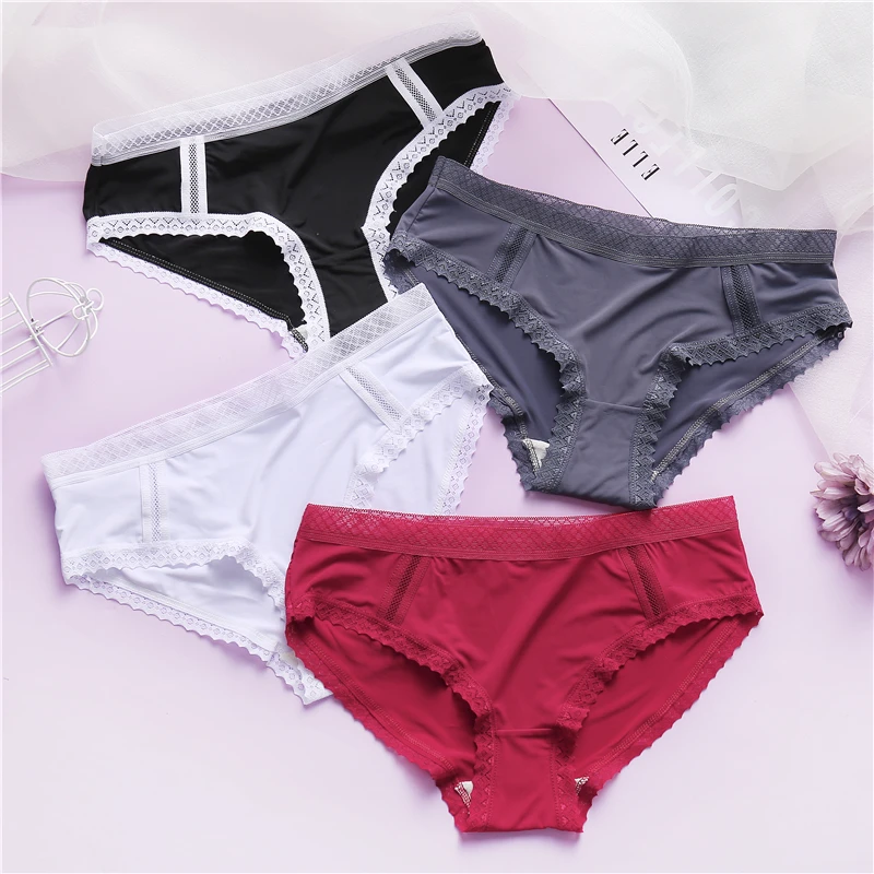 3 шт./комплект женские трусы с сеткой на талии|Женские трусики| |