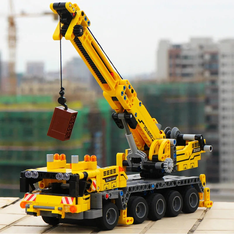 Diy 665 шт. техника машина кран автомобиль обучения Строительные блоки Кирпич образование игрушки для Дети Детские подарки