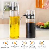 stainless steel olive oil dispenser bottle oil and vinegar dispenser lead free glass bottle kitchen oil salad dressing container