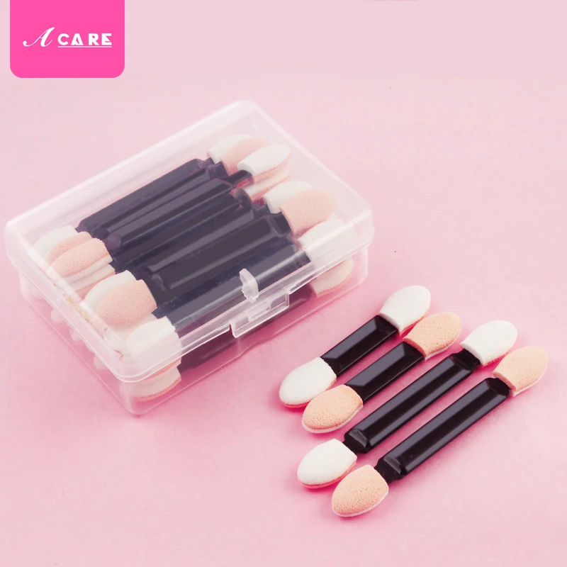 ACARE 20 штук теней кисти спонж-аппликатор с двумя концами Make Up поставки Портативный