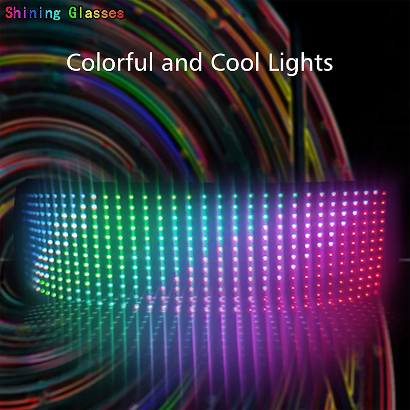 LED Futuristic Electronic Luminous Glasses Visor Light Up For Halloween Festival Party KTV Bar Performance Prop | Дом и сад
