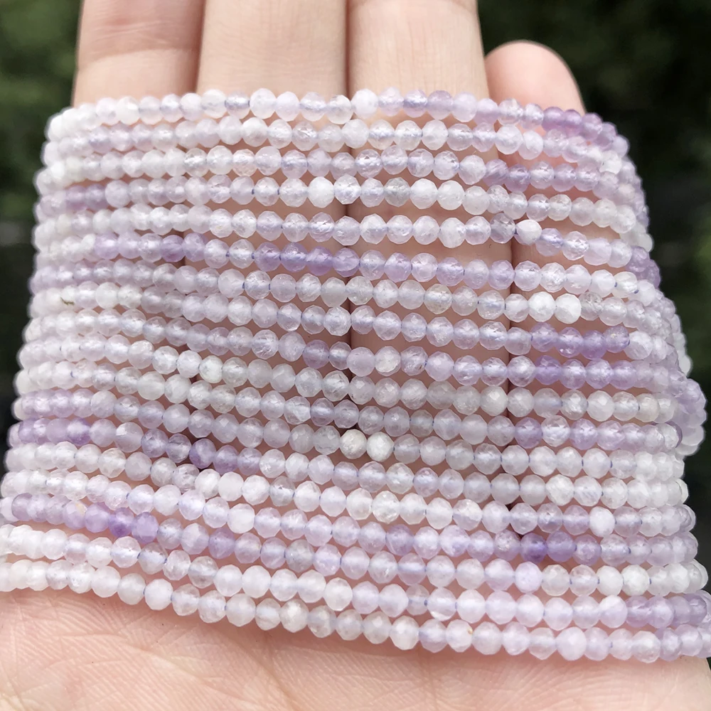 

Оптовая продажа, бусины из натурального камня, бриллиантовый кварц, аметист, бусины россыпью для изготовления ювелирных изделий, бисеропле...