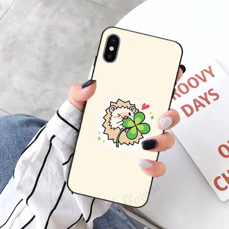

Cute animal Cartoon hedgehog Phone Case for iPhone 11 12 mini pro XS MAX 8 7 6 6S Plus X 5S SE 2020 XR