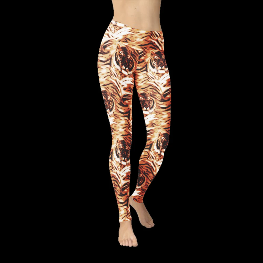 Лето 2019 простые леггинсы с мультяшным принтом Индивидуальные Леггинсы для