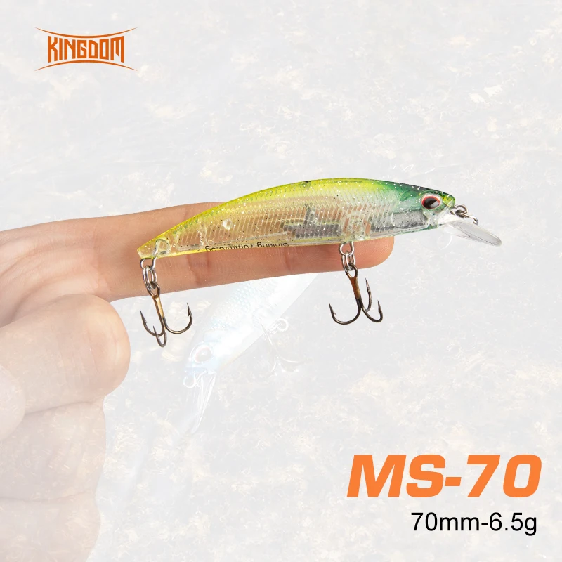 

Kingdom Ms-70 Sinking Minnow Fishing Lures 70mm 6.5g Swimbait Wobblers Artificial Baits Far Casting Crankbaits Carp Fishing Lure