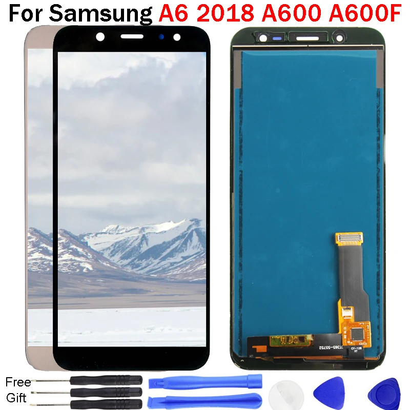 ЖК дисплей с сенсорным экраном и дигитайзером в сборе для Samsung Galaxy A6 2018 A600 A600F A600FN