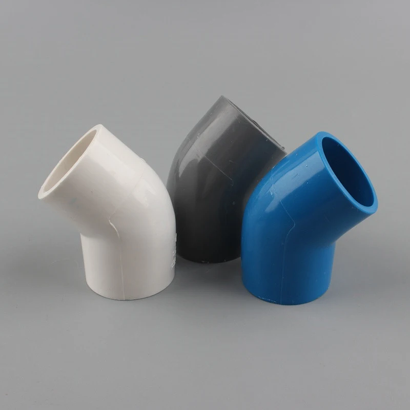

2pc 32mm Plastic Elbow Fitting 45 Degree PVC Water Supply Pipe Elbow Connector Connect 1'' PVC Pipe Connector Garden Accessories
