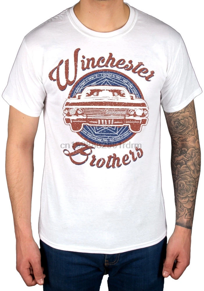 Официальное Сверхъестественное винчестер братья новая футболка Мерч мультфильм