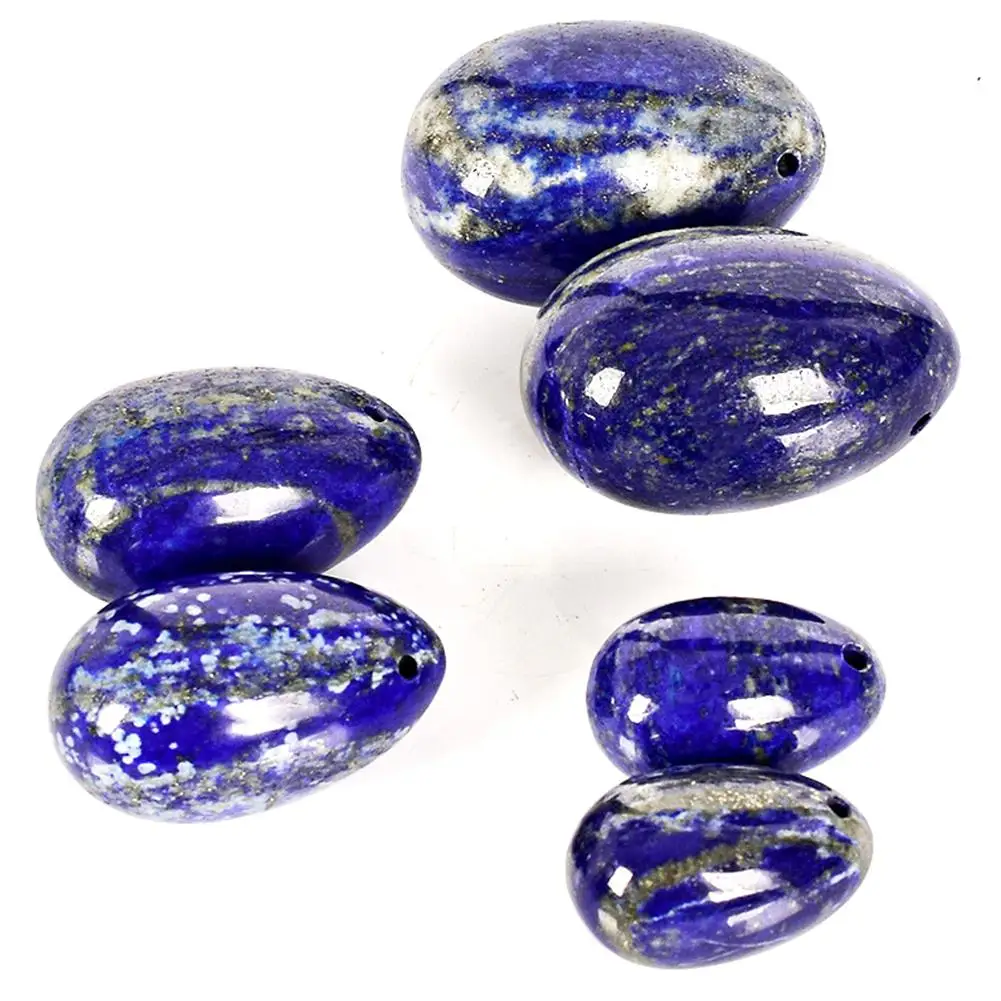 Movconly Нефритовое яйцо с отверстием натуральный Ляпис лазурит яичный хрустальный