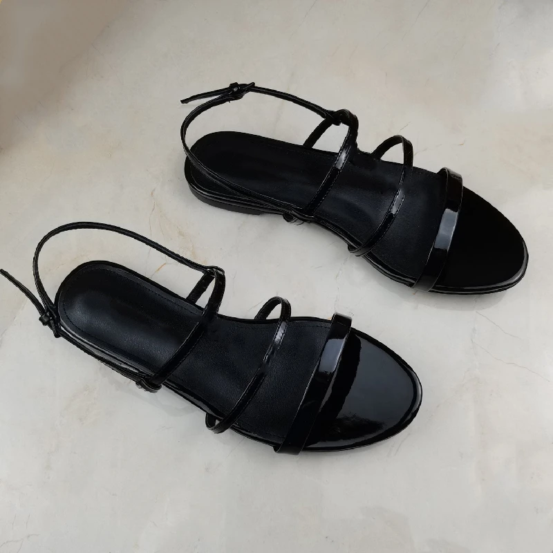 

Women Summwer Shoes Fashion Ladies Buckle Strap Sandals Female Flats Chaussure Black Sandales Cconcise Sandalias Outdoor
