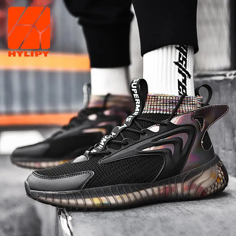 

Running Shoes Men's Sneakers Men Sports Walking Shoes Outdoor Flying Knitting Sock Shoe Non-slip Comfortable Footwear Size 36-44