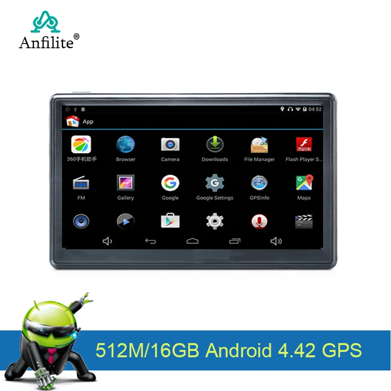 Anfilite 7 дюймов DDR 512M ROM 16 Гб GPS навигация для автомобиля Android 4.4.2 WIFI avin навигатор