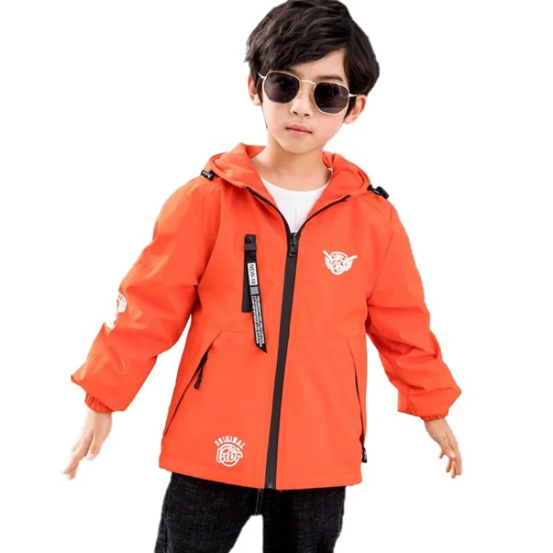 

Two Wear Spring Autumn Boy Coat Jackets Overcoat Top Kids Teenage Gift Children Clothes Gift Formal School High Quality