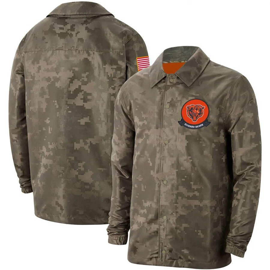 

Chicago Men's Camo Bears Salute to Service Sideline Full Zip Lightweight Jacket