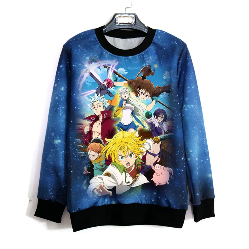 Футболка Мужская/Женская с длинным рукавом косплей из аниме Семь смертных грехов