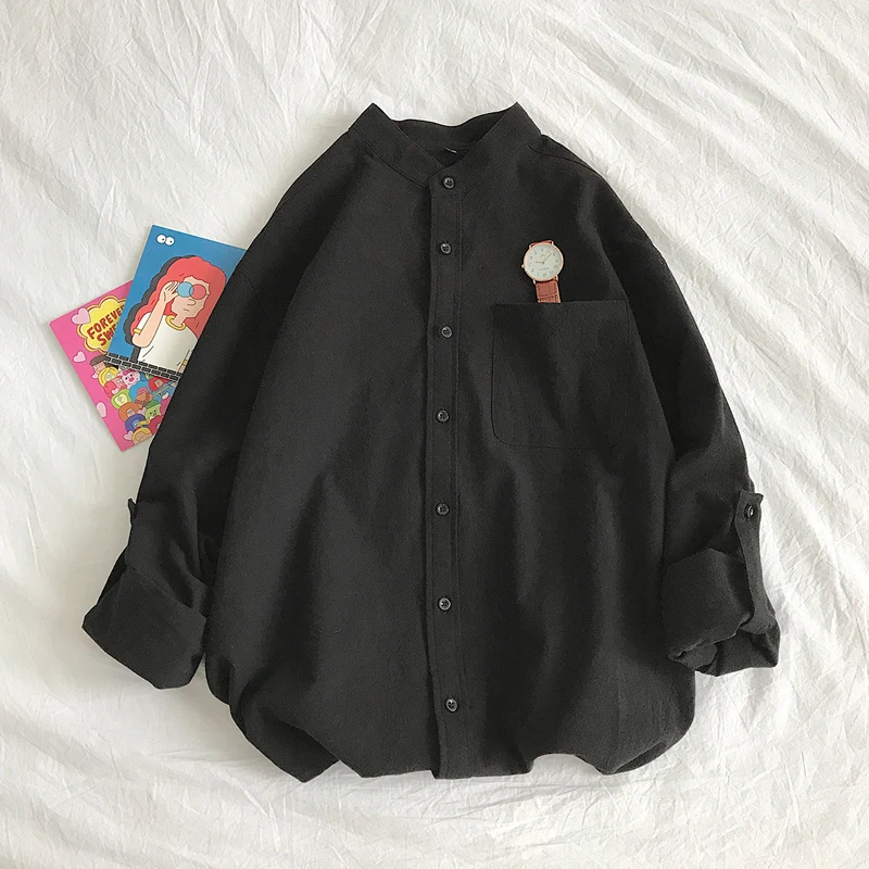 JDDTON мужские рубашки с длинным рукавом однотонные повседневные мягкие удобные из