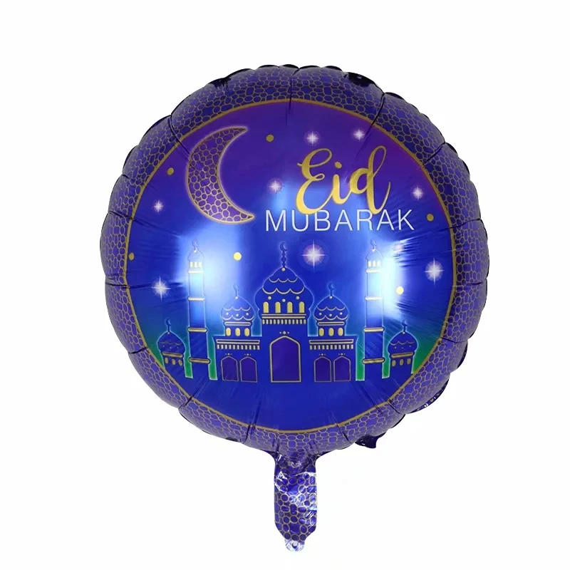 Круглые фольгированные шары Eid Mubarak 10 шт. 18 дюймов украшения для хаджа звезда луна