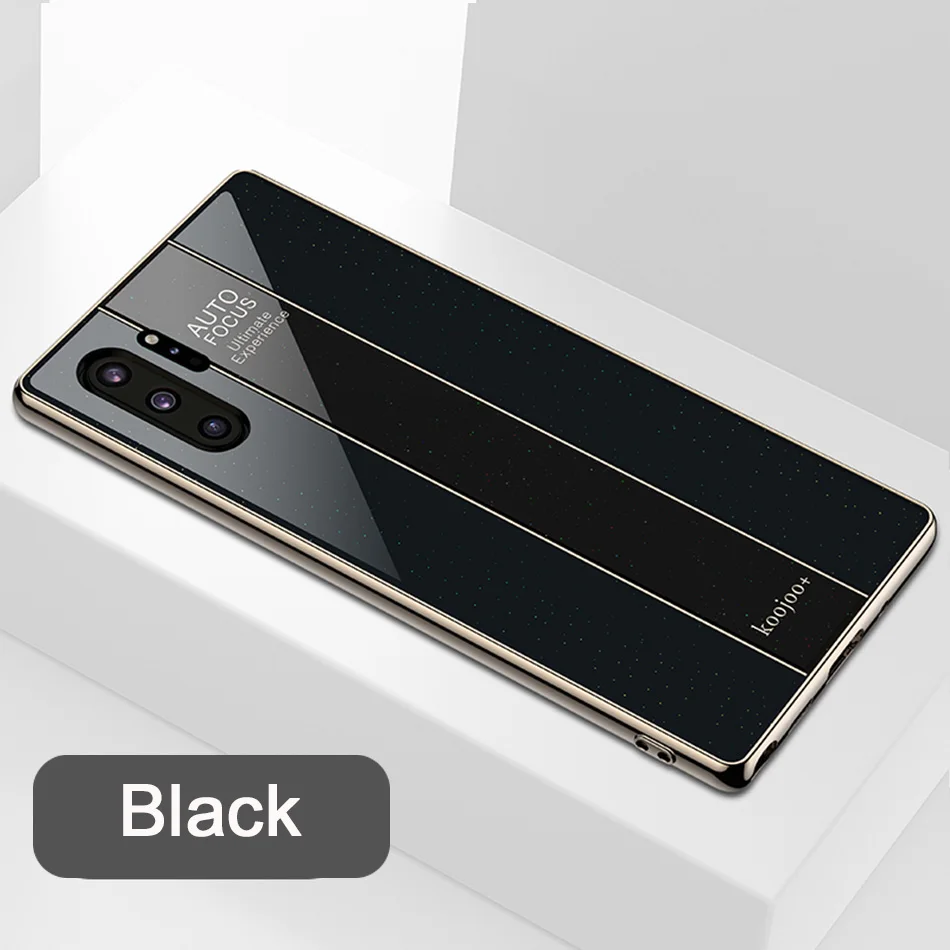 Black Чехол для телефона samsung Note 10, чехол Galaxy Note 10, противоударное зеркальное покрытие, твердая задняя крышка для samsung Galaxy Note 10+ чехол - Цвет: Black
