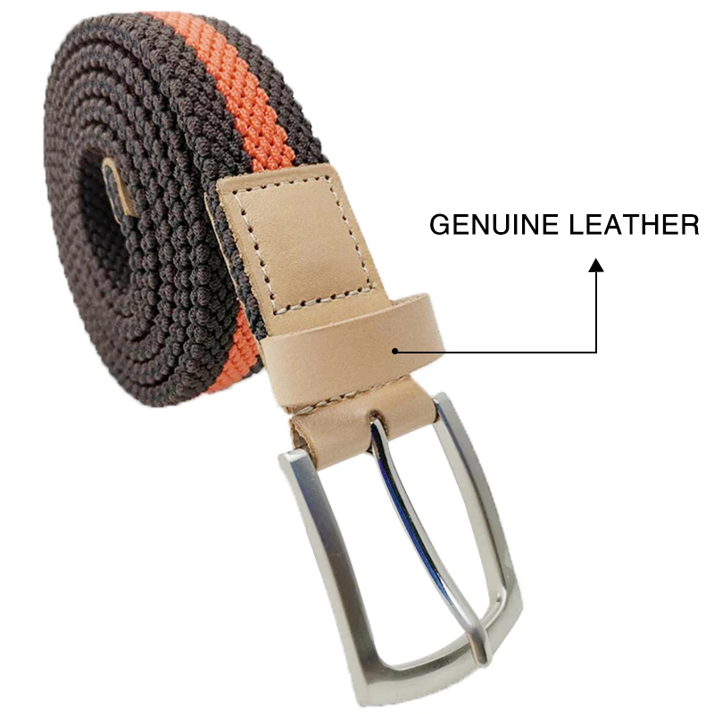 Мужские тканевые брюки ремень из натуральной кожи регулируемый нейлоновый