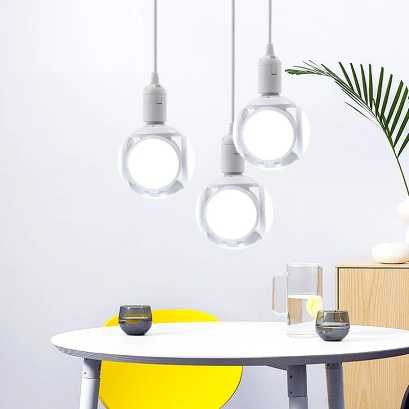 40W E27 LED Football Bulb 5 Leaf Adjustable High Brightness Light Heat Resistant Telescopic Led Foldable | Освещение