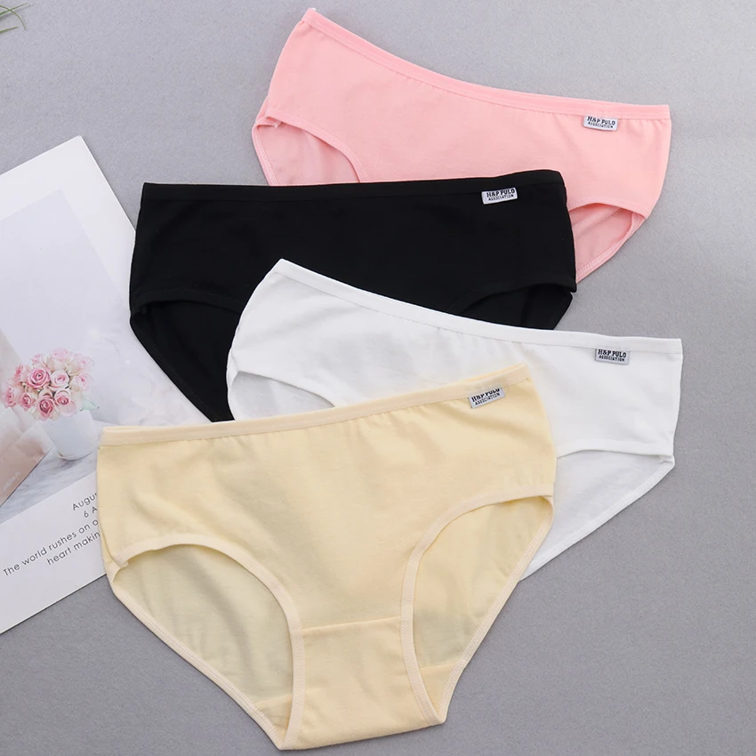 1PC Women Plus Size Panties Girl Briefs Sexy Lingeries Cotton Shorts Underpants Solid Panty Intimates Underwear