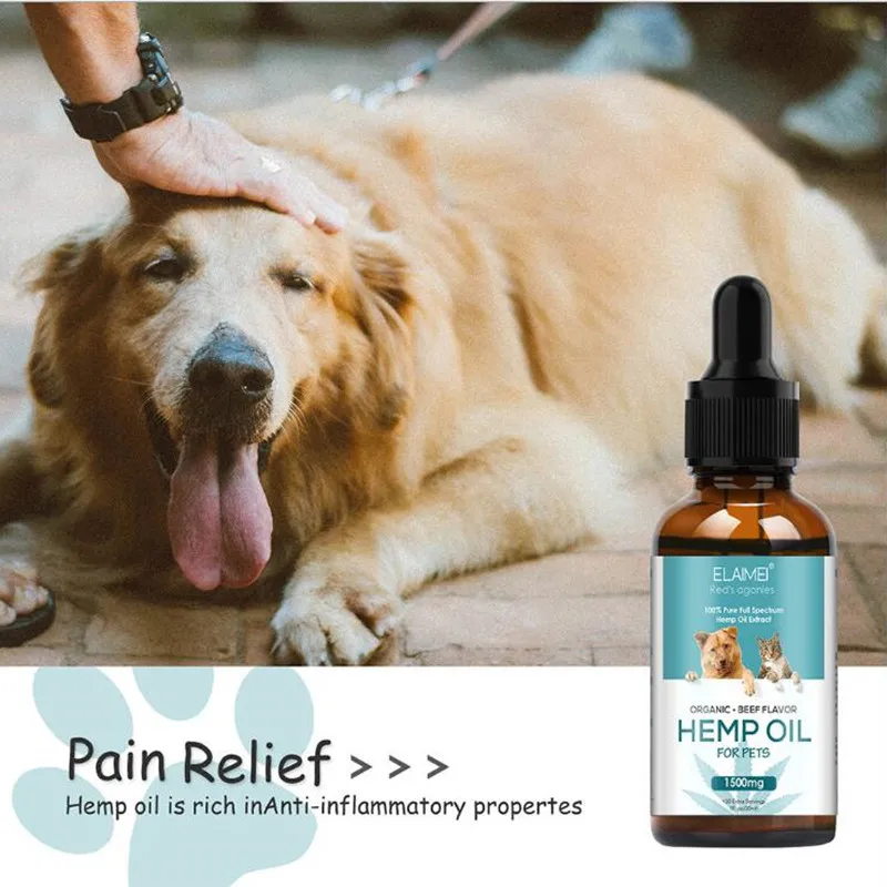 Эфирное масло конопли для собак 30 мл натуральные травы ухода за домашними