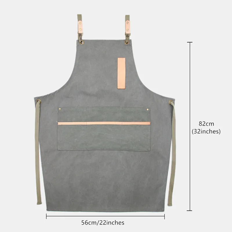 Длинный холщовый фартук для кафе бариста бистро ресторан официанты Кондитерская