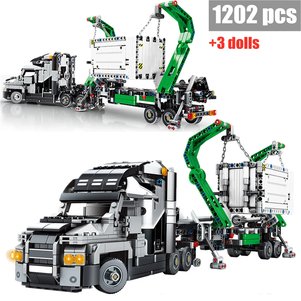 Крупный городской грузовик строительный контейнер модель автомобиля