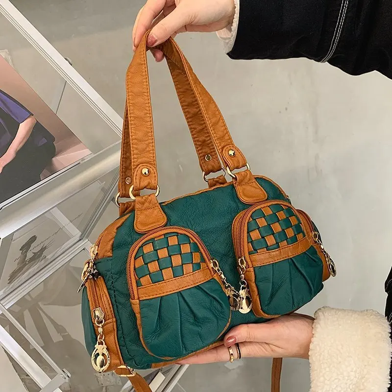 

Luxury Brand Soft sheepskin Shoulder Bag High Quality Female Shopping Bag Fashion Women's Totes Bags Autumn Winter Lady Handbags