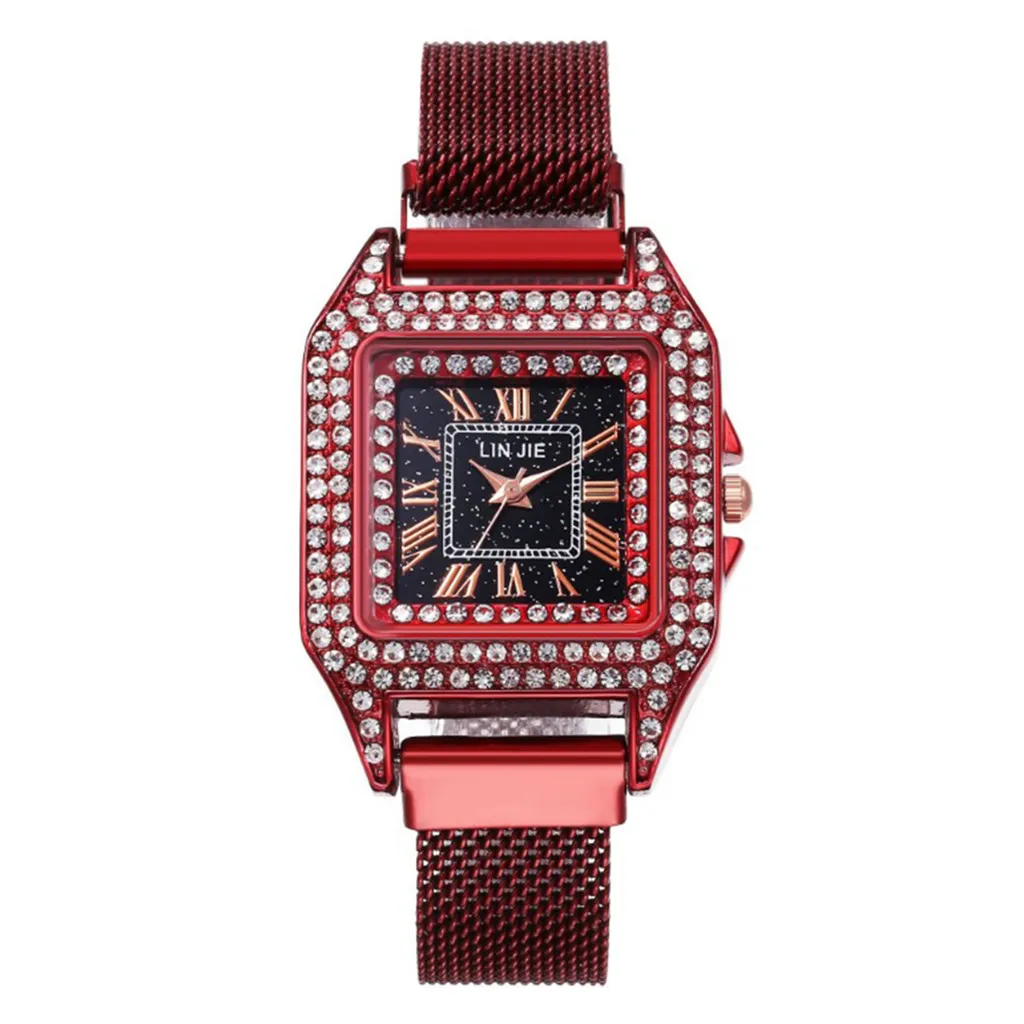 

Luxury Fashion Women Rhinestone Watch Magnetic buckle Roman Quartz Watches Ladies Dress Watch Relogio Feminino Dropshipping