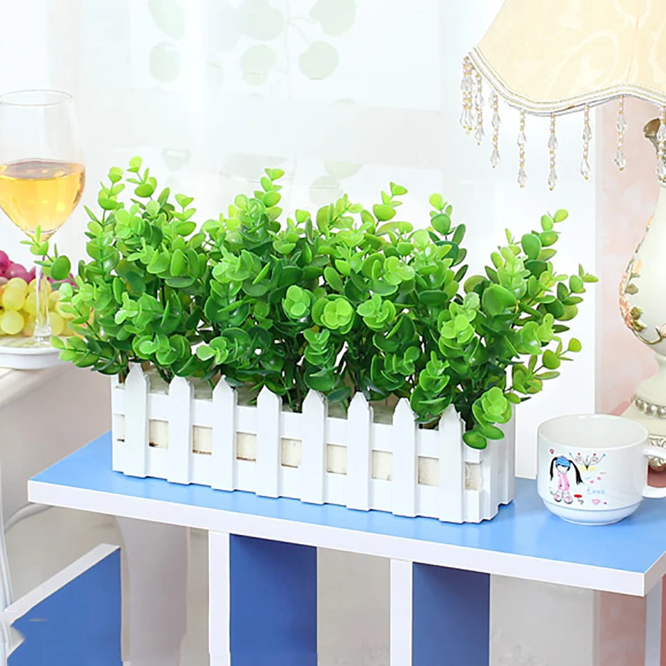 Ваза в виде забора с искусственный цветок/трава для спальни/свадьбы декоративные