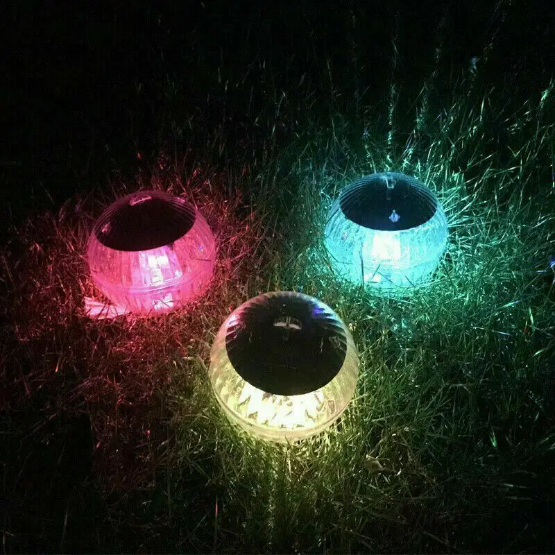 LED solar water floating light magic floating garden decoration swimming pool light landscape color changing lawn light