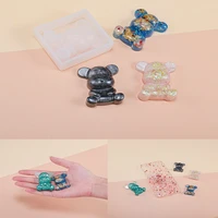silicone bear shape uv molds cute animals diy resin jewelry mold for kids toys key chain pendents jewelry making supplies