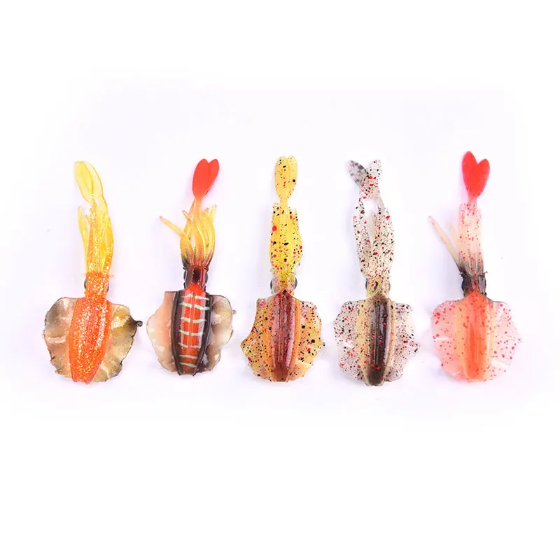 Fishing Soft Squid Lure 6cm 2g 1cps 4pcs 7g 10cm 2pcs Luminous UV Squid Jigs For Freshwater Fishing Lure Wobbler Bait Tackle