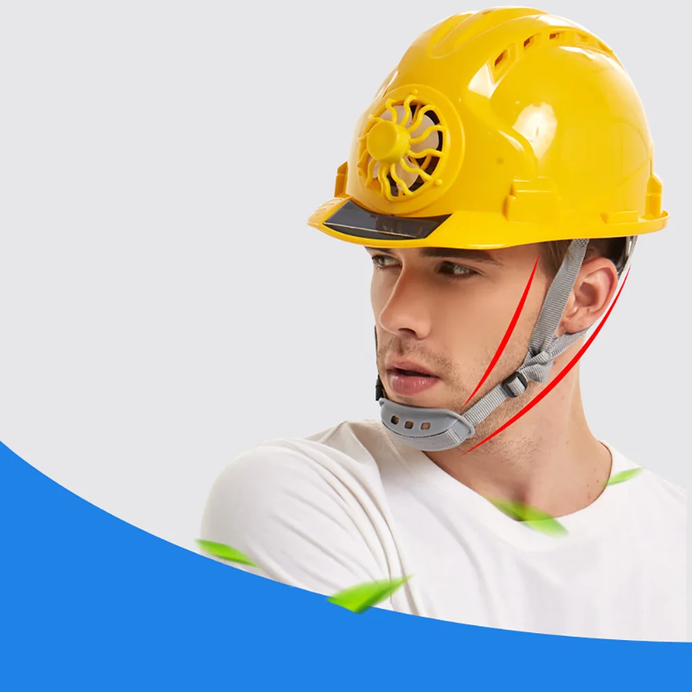 Прочный солнцезащитный шлем на солнечной энергии для безопасности рабочем месте