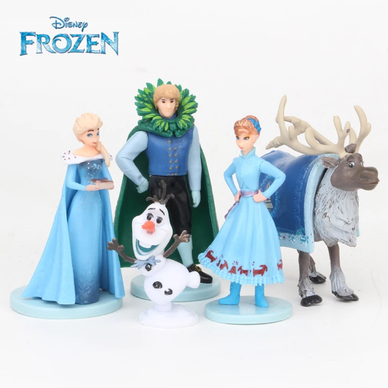 5 шт./компл. Frozen2 Снежная королева Эльза Анна ПВХ экшн фигурки Олаф Кристоф Sven