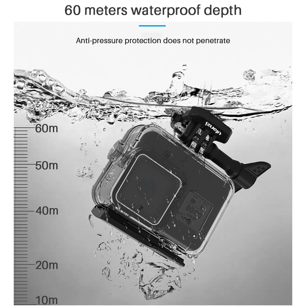 Водонепроницаемый чехол Ulanzi G8-1 60M для дайвинга Gopro Hero 8 черная клетка аксессуары