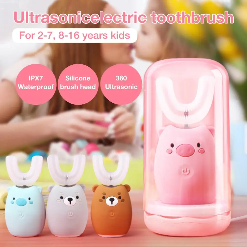 Детская электрическая зубная щетка с мультипликационным принтом Blu ray