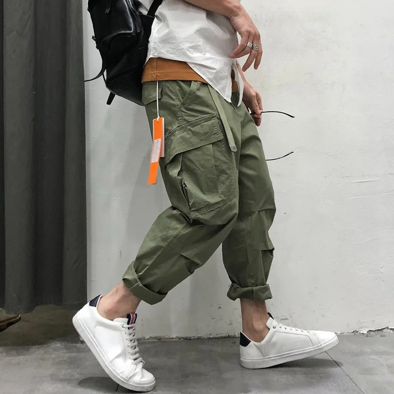 

HOUZHOU Cargo Pants Man Hip Hop Plus Size Hippie Trousers Male Black Men's Cargo Trousers Oversize Jogging Techwear sweatpants