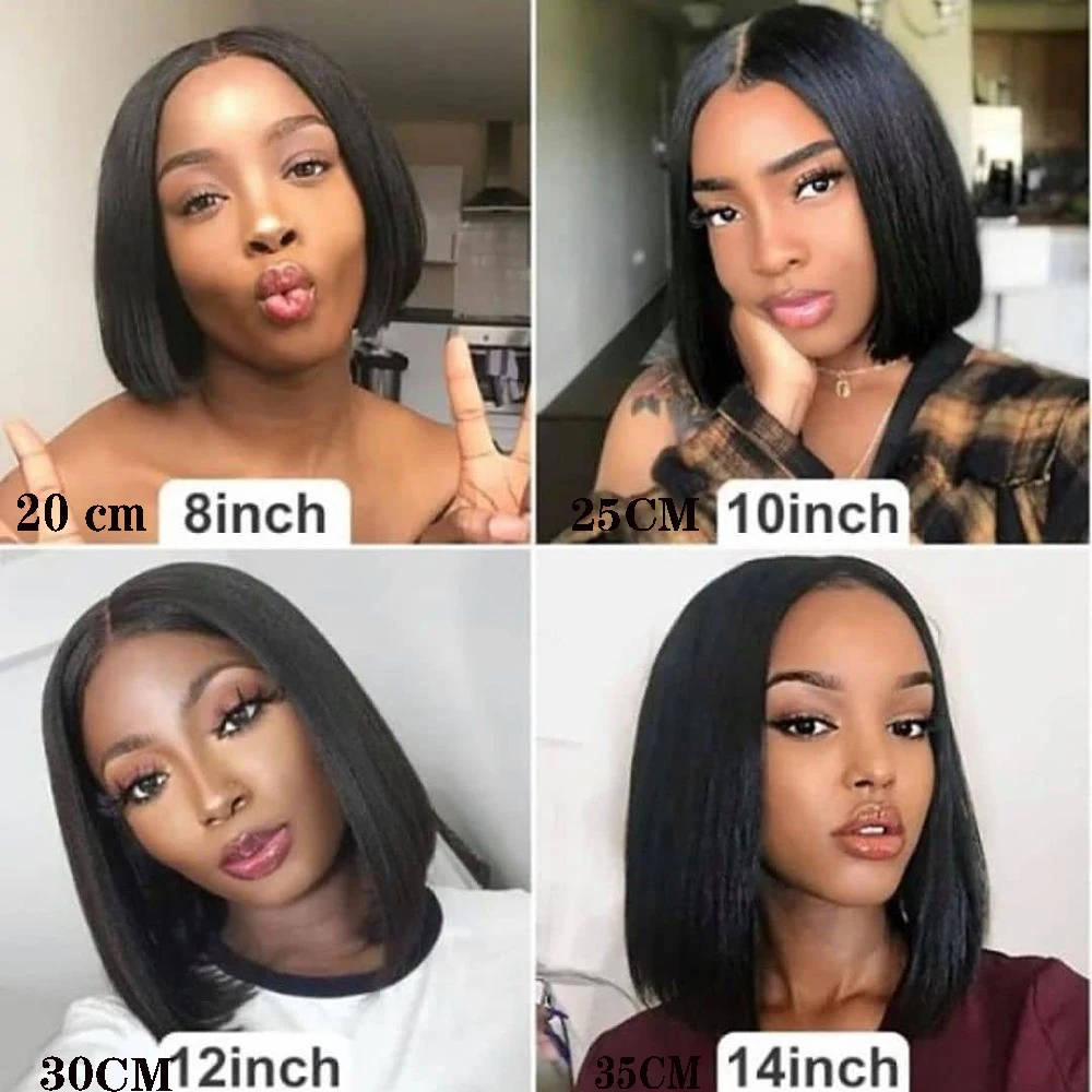 Парик на сетке 13x4 прямые волосы парики средней части с короткой передней частью