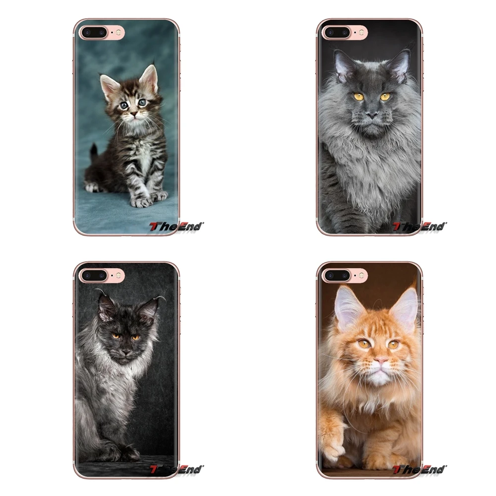 Soft Transparent Cases Covers For Xiaomi Redmi 4 3 3S Pro Mi3 Mi4 Mi4i Mi4C Mi5 Mi5S Mi Max Note 2 pet maine coon cat silver |
