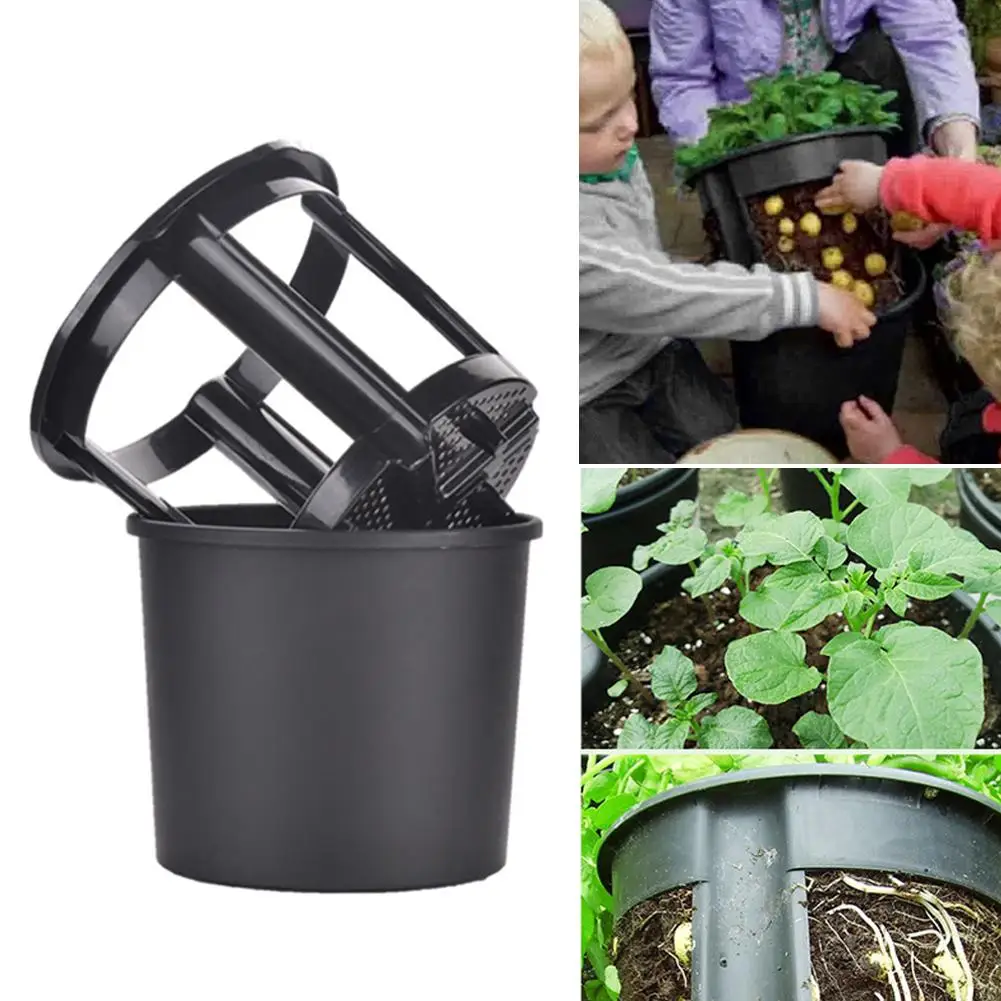 

2 in 1 Durable Plastic Garden Vegetables Potato Carrot Tomato Planter Pot Garden Balcony Container Easy To Use